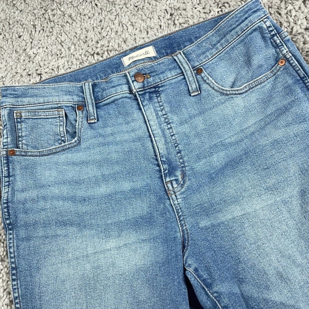 Madewell Stovepipe Jean Women Size 32 (34x27) High-Rise Crop Light Wash EUC $138